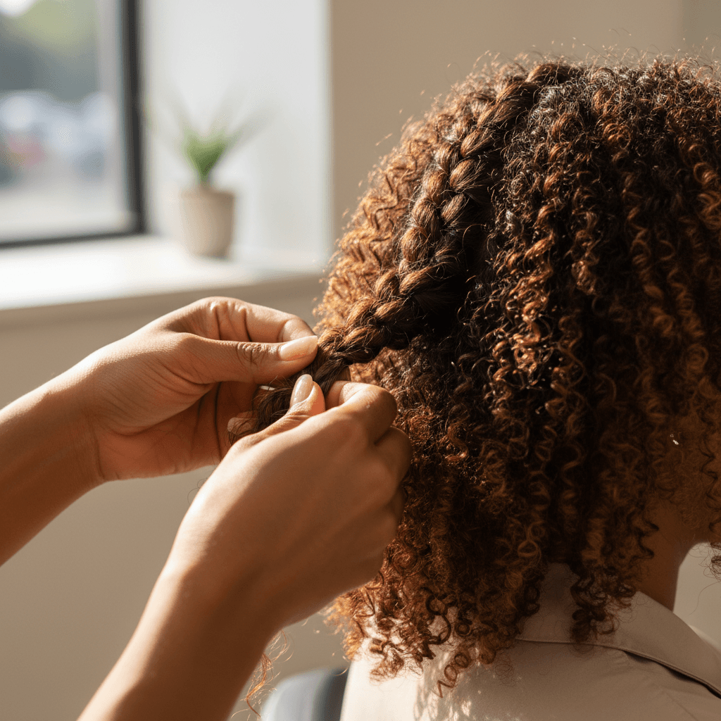 Display of various protective braiding styles